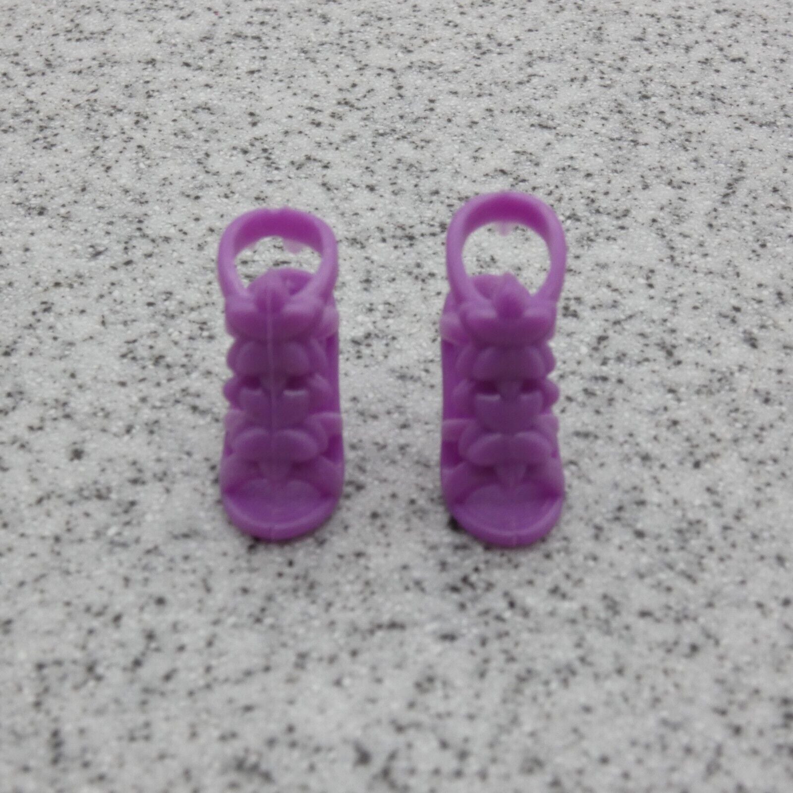 Barbie Doll Size Shoes High Heel Purple Open Toe Sandals For Articulated Clone