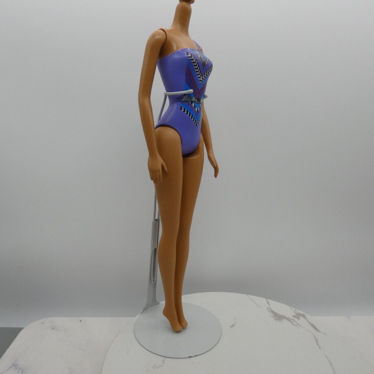 Barbie Beach Nikki Doll Body Only Medium Skin Purple Suit 2015 Mattel CFF15