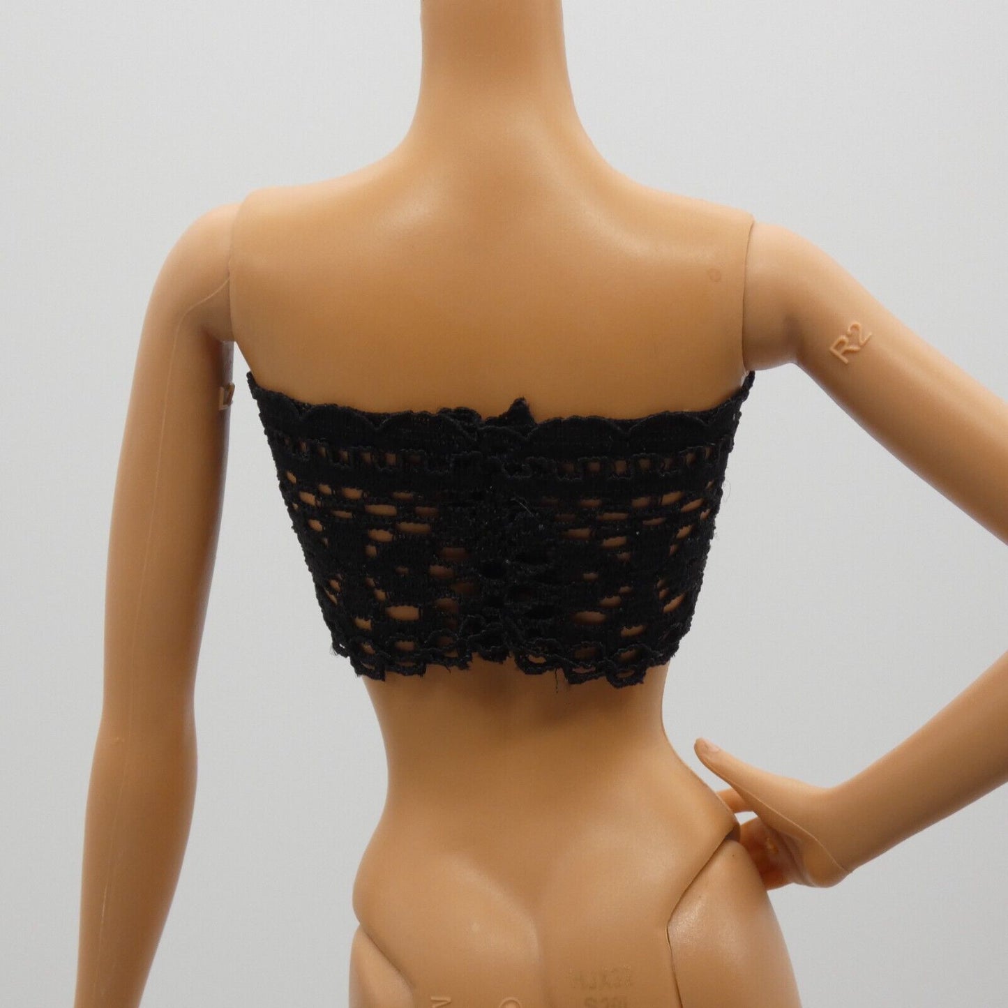 Barbie Doll Size Black Lace Bra With Gem Fits Model Muse And Made To Move