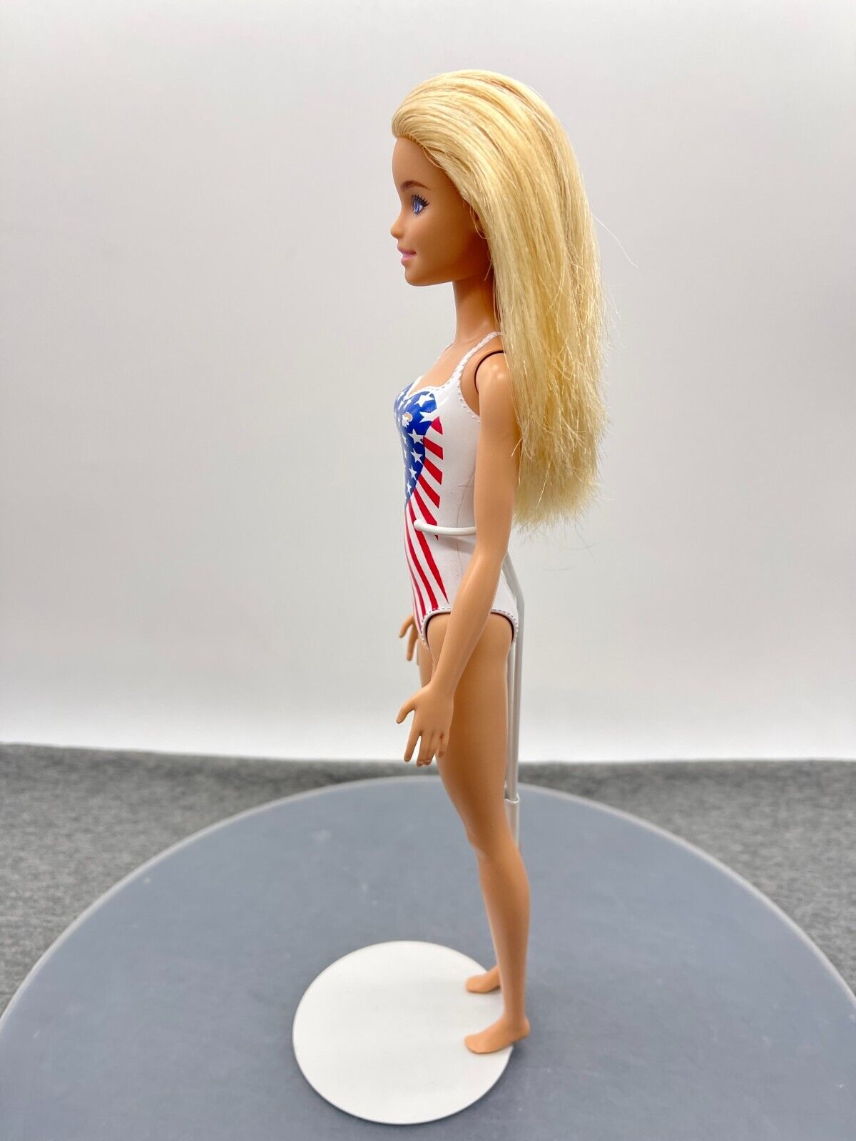 Barbie Beach Doll Millie Face Stars Stripes Swimsuit Straight Arms HDK51 Mattel