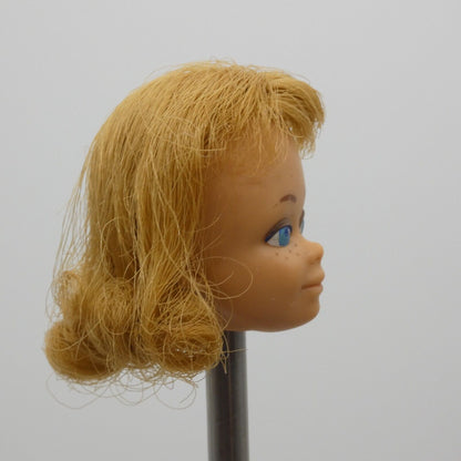 Vintage Barbie Midge Doll Head Only Titian Red Curly Hair Freckles Mattel TLC