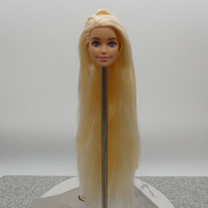 Barbie Extra 12 Doll Head Millie Closed Mouth Long Blonde Hair 2022 HDJ45 Mattel