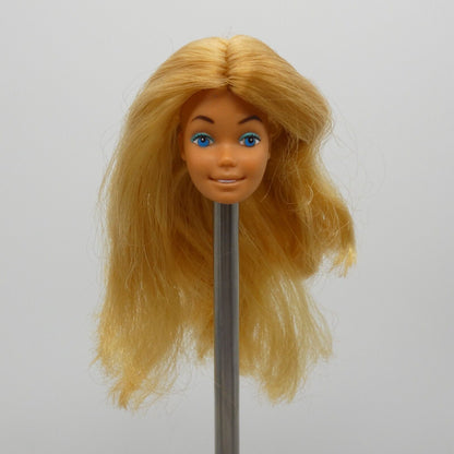 Barbie Malibu Doll Head Only SuperStar Tan Medium Light Skin Hong Kong D Mattel