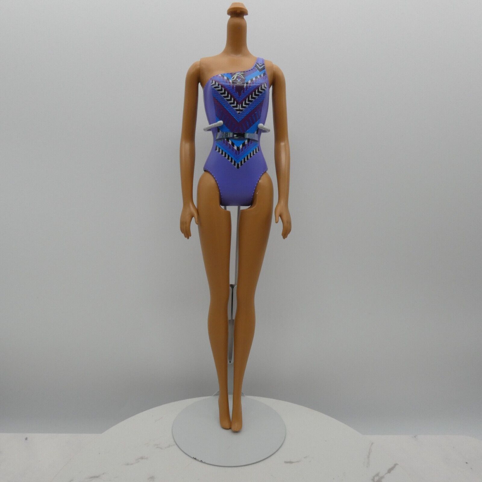 Barbie Beach Nikki Doll Body Only Medium Skin Purple Suit 2015 Mattel CFF15