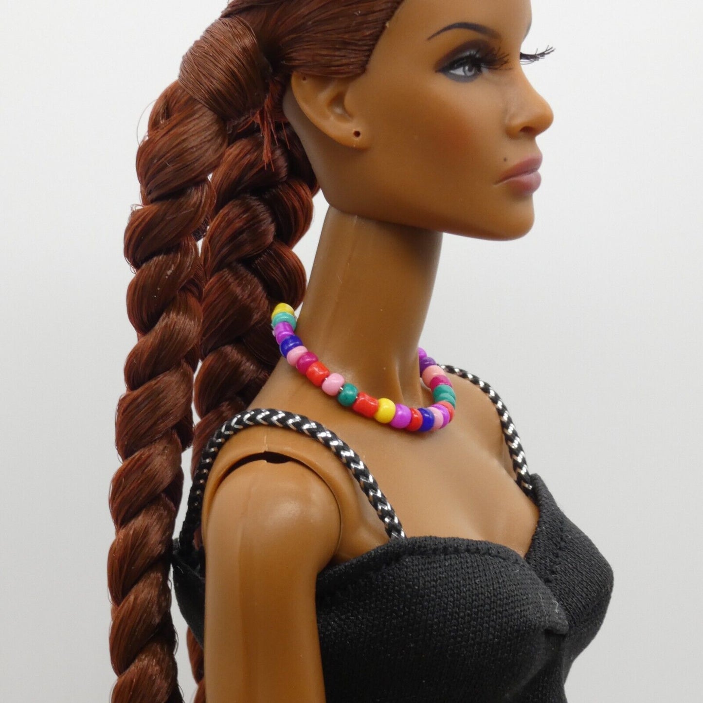 Necklace for Barbie Integrity Toys Size Doll Beaded Vivid Multi Color Choker