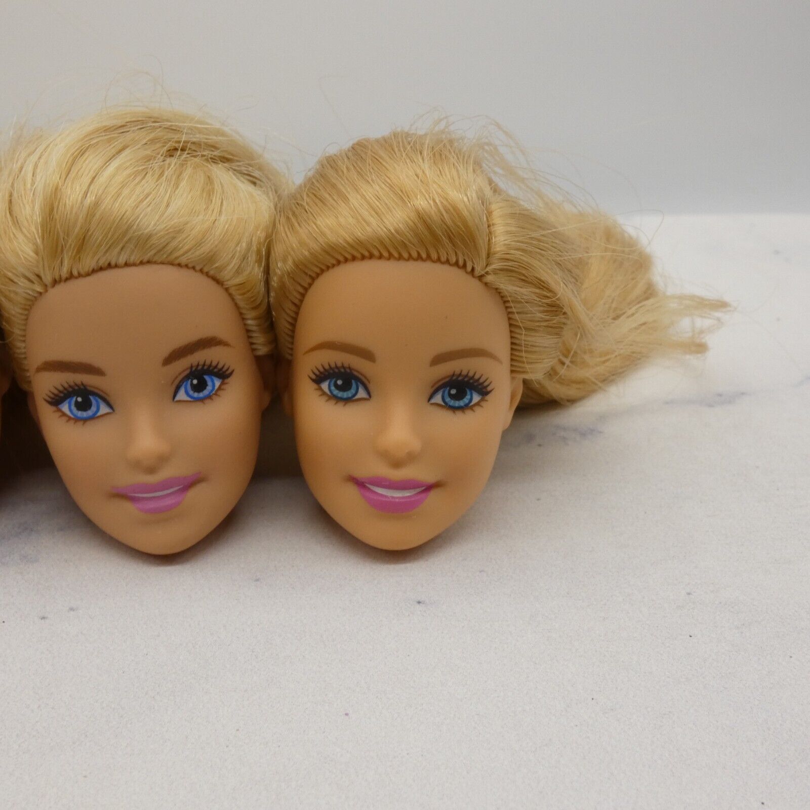 Barbie Doll Head Lot of 5 Heads Millie Face Blonde Blue Eyes Mattel JY15