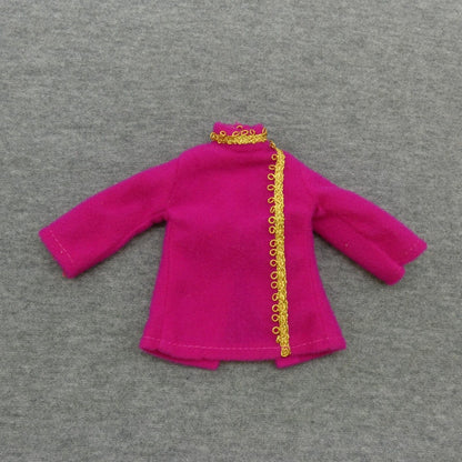 Barbie Doll Size Top Sweater Jacket Southeast Asia Theme Fuchsia Gold Accents