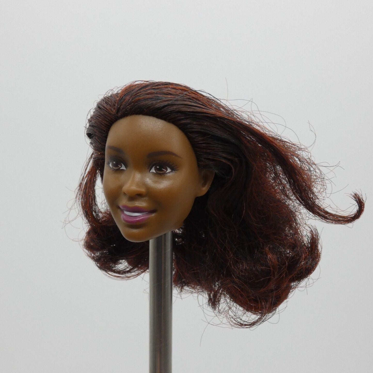 Barbie Fashionistas 45 Doll Head Desiree Nikki Face Brown Red Hair DTF08 2016