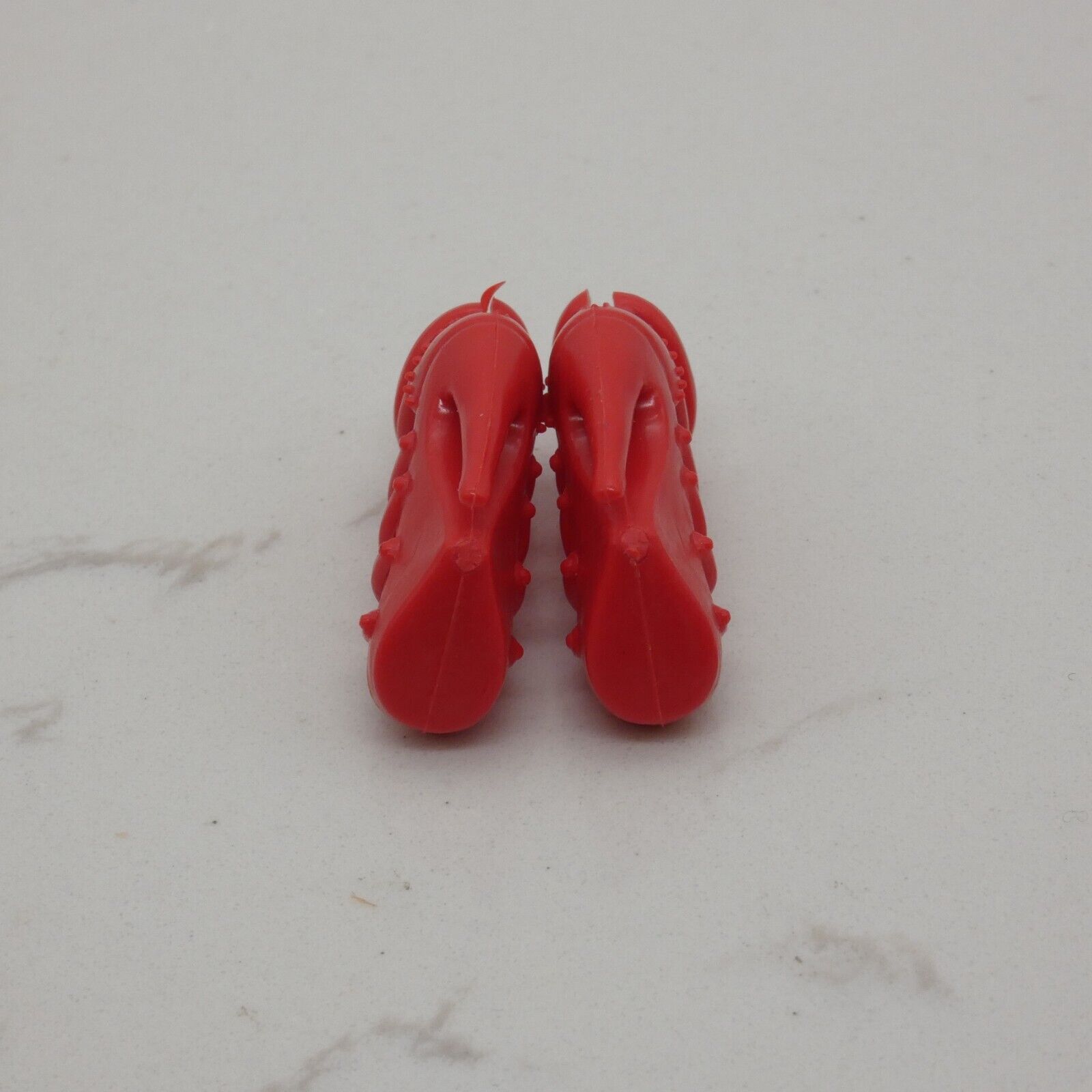 Barbie Doll Size Shoes High Heel Red Open Toe Sandals Strappy Hearts Clone