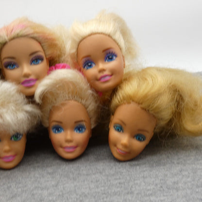 Barbie Doll Head Lot 10 Heads SuperStar Generation Girl Blonde Red Hair Mattel