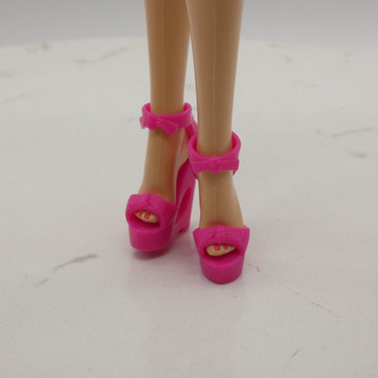 Barbie Doll Shoes Pink Sandals Fit Model Muse Tall Curvy Feet Wedge Looks 19