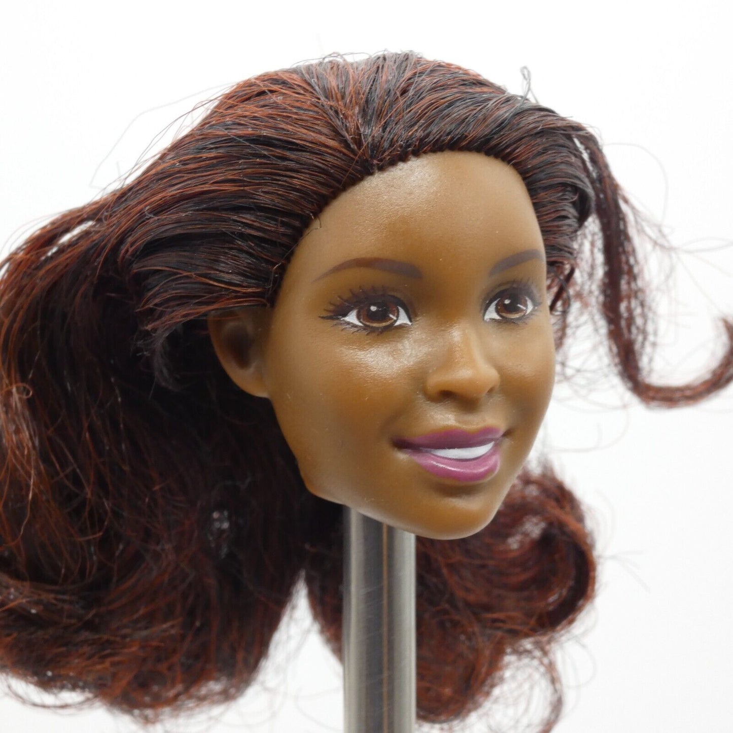 Barbie Fashionistas 45 Doll Head Desiree Nikki Face Brown Red Hair DTF08 2016