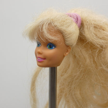 Barbie All American Doll Head Only Blonde Hair Bangs Blue Green Eyes 1991 3712