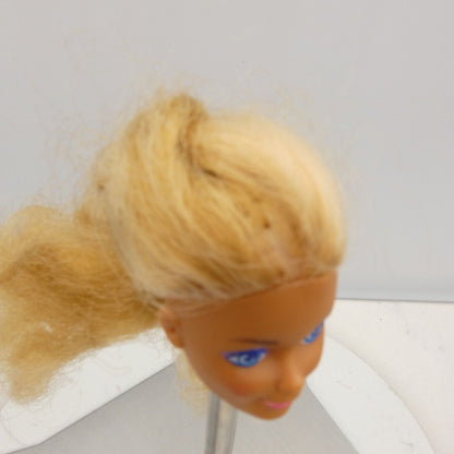 Barbie Fun to Dress Doll Head Only Blonde Hair FOR RE-ROOT 1990 Mattel 8590