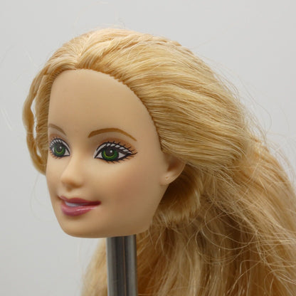 Barbie Christmas Morning Doll Head Generation Girl Face Green Eyes 2004 G6470