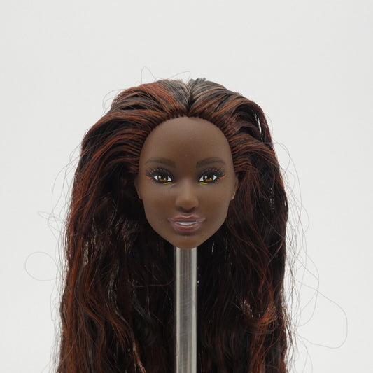 Barbie African American June Face Doll Head Medium Dark Extra Fly Beach HPB14