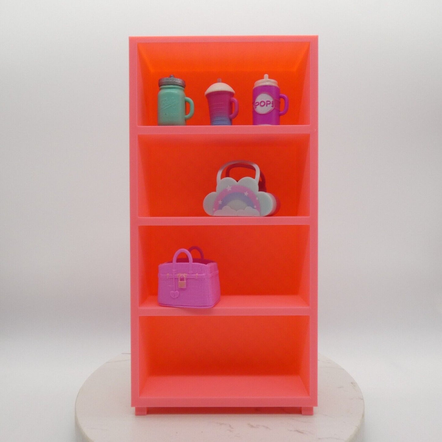 1/6 Scale Doll Furniture Bookcase Pink 1:6 Barbie Integrity Toys Bratz Diorama