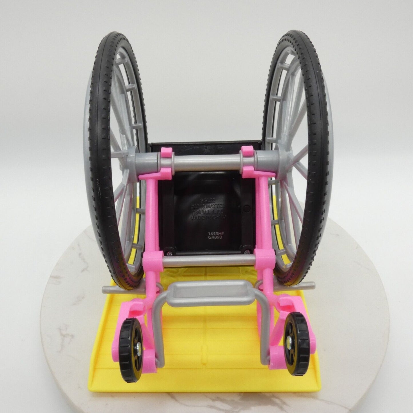 Barbie Doll Pink Wheelchair With Yellow Ramp Fashionistas 165 Mattel 2021 GRB93