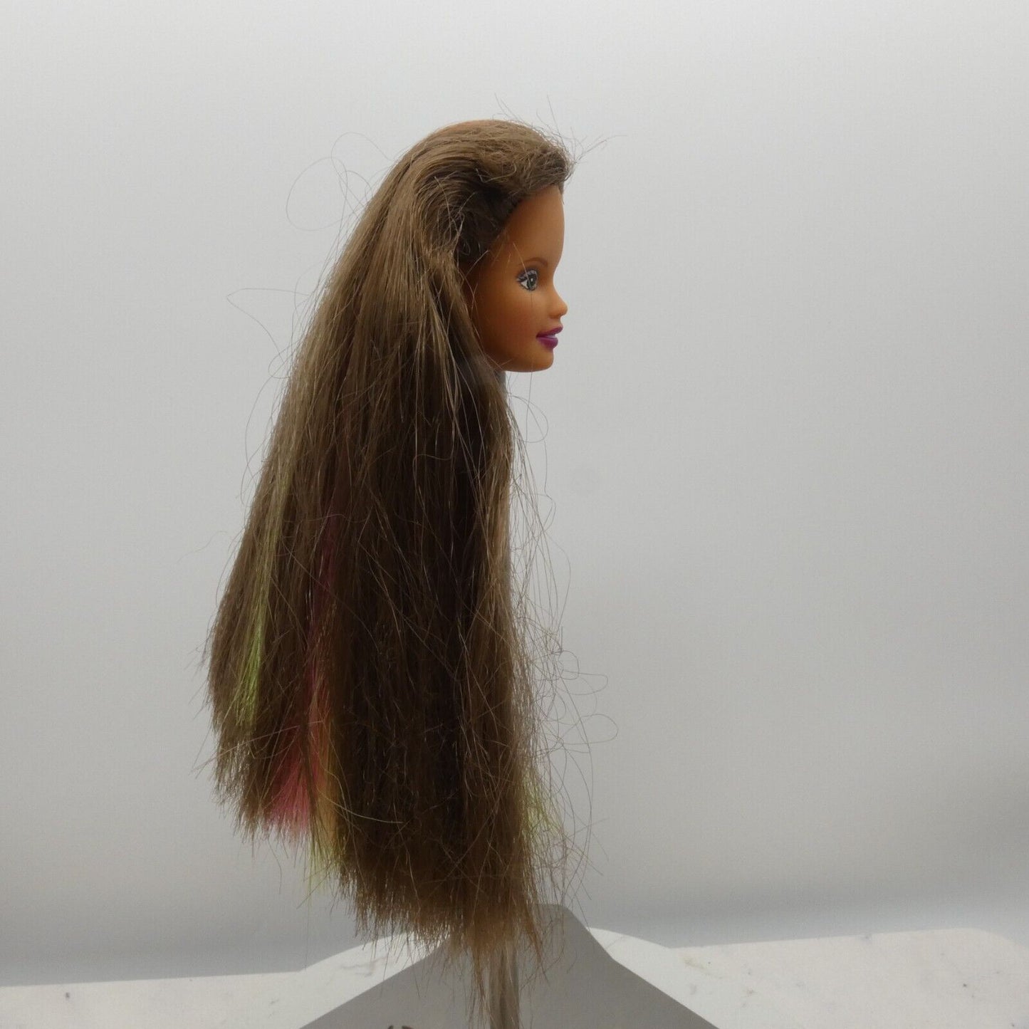 Barbie Happenin Hair Teresa Doll Head Brown Green Pink Hair 1999 Mattel 22884