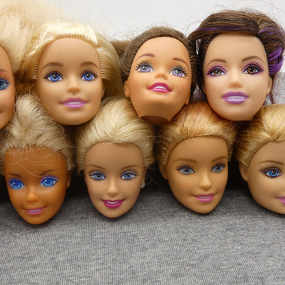 Barbie Doll Head Lot of 10 Heads Generation Girl CEO Superstar Summer Mattel