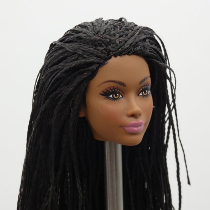 Barbie Looks 21 Doll Head Heide Face AA Medium Dark Skin Braids 2024 HRM13 B