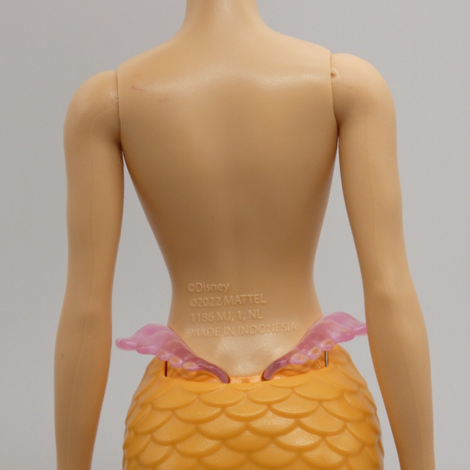 Disney Little Mermaid Live Action Mala Doll Body Light Skin Pink Tail HLX18