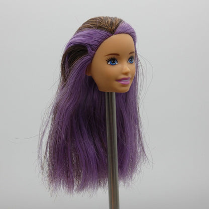 Barbie Skipper Babysitter Doll Head Brown Purple Hair Bathtime FXH05 2019