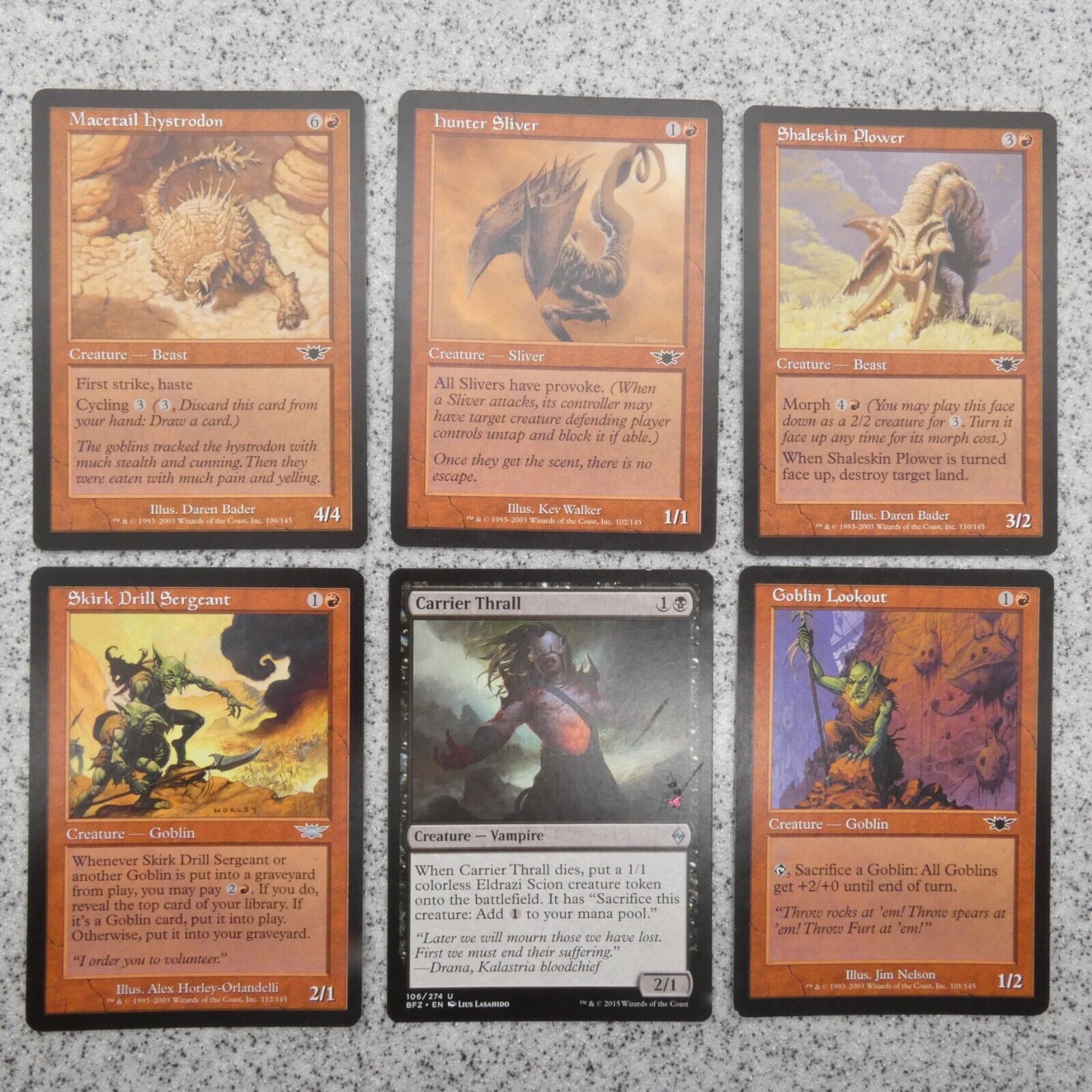 Lot of 6 MAGIC The Gathering Cards Legions Set Builder Starter Pack MTG A12