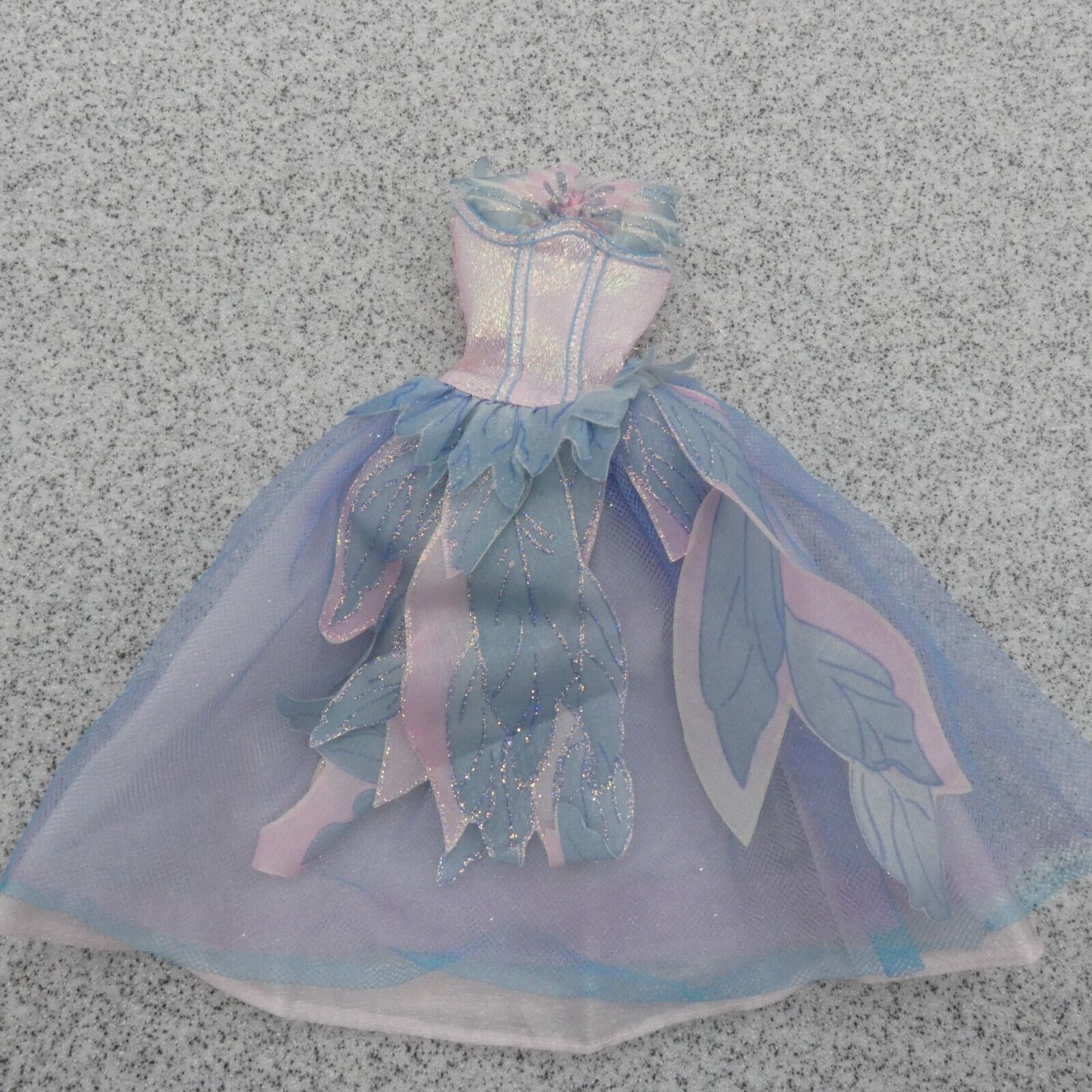 Barbie as Odette Swan Lake Doll Dress Pink Blue Gown Strapless 2003 Mattel B2766