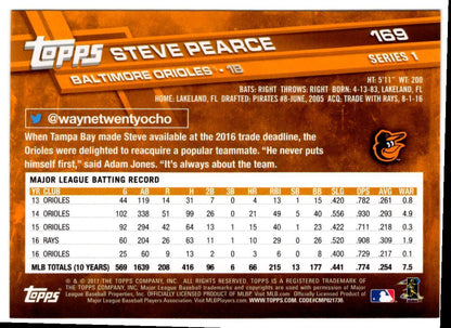 2017 Topps Steve Pearce Baltimore Orioles #169