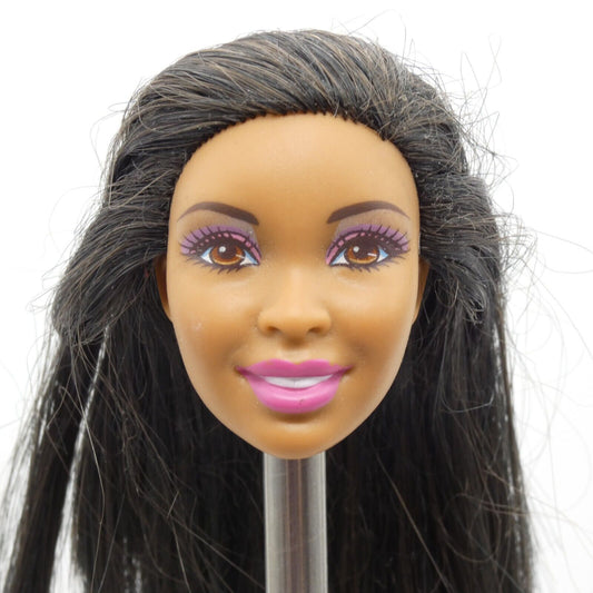 Barbie Potty Training Doll Head AA Nikkie Adria Face Medium Skin 2014 BDH75