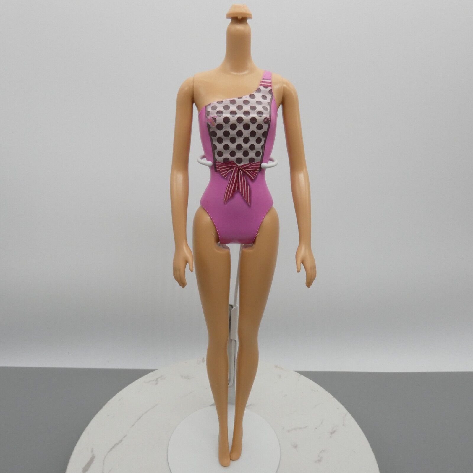 Barbie Beach Doll Body Only Pink Molded Bodysuit Straight Arms 2015 CFF12