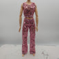 Barbie Doll Size Outfit Pink Sequins Tank Top Pants Fits MTM And Fashionistas