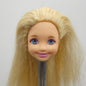 Barbie Chelsea Kelly Doll Head Only Straight Blonde Hair Blue Eyes Mattel