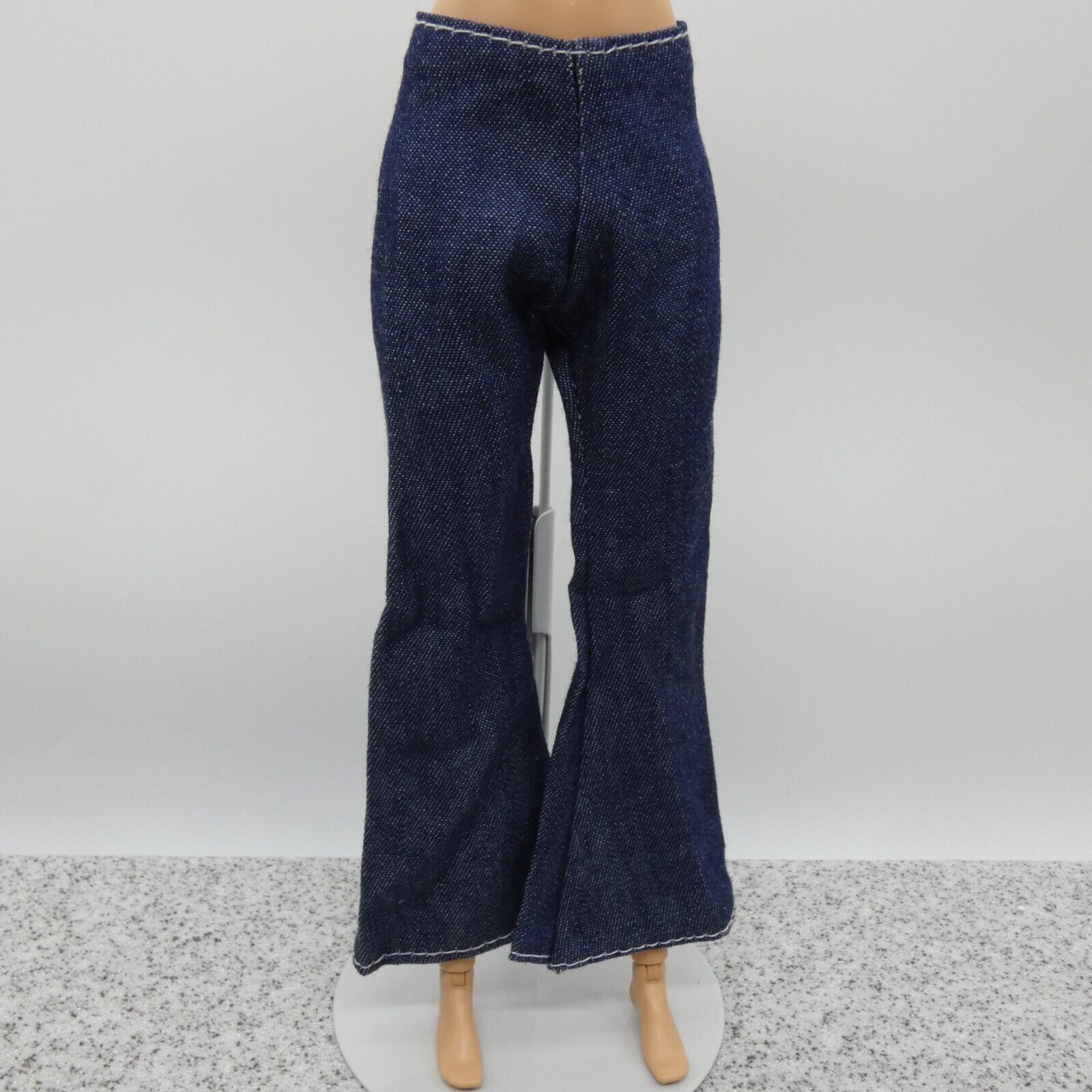 Barbie Doll Size Pants Blue Jean Denim Like Flared Wide Leg Boot Cut Clone