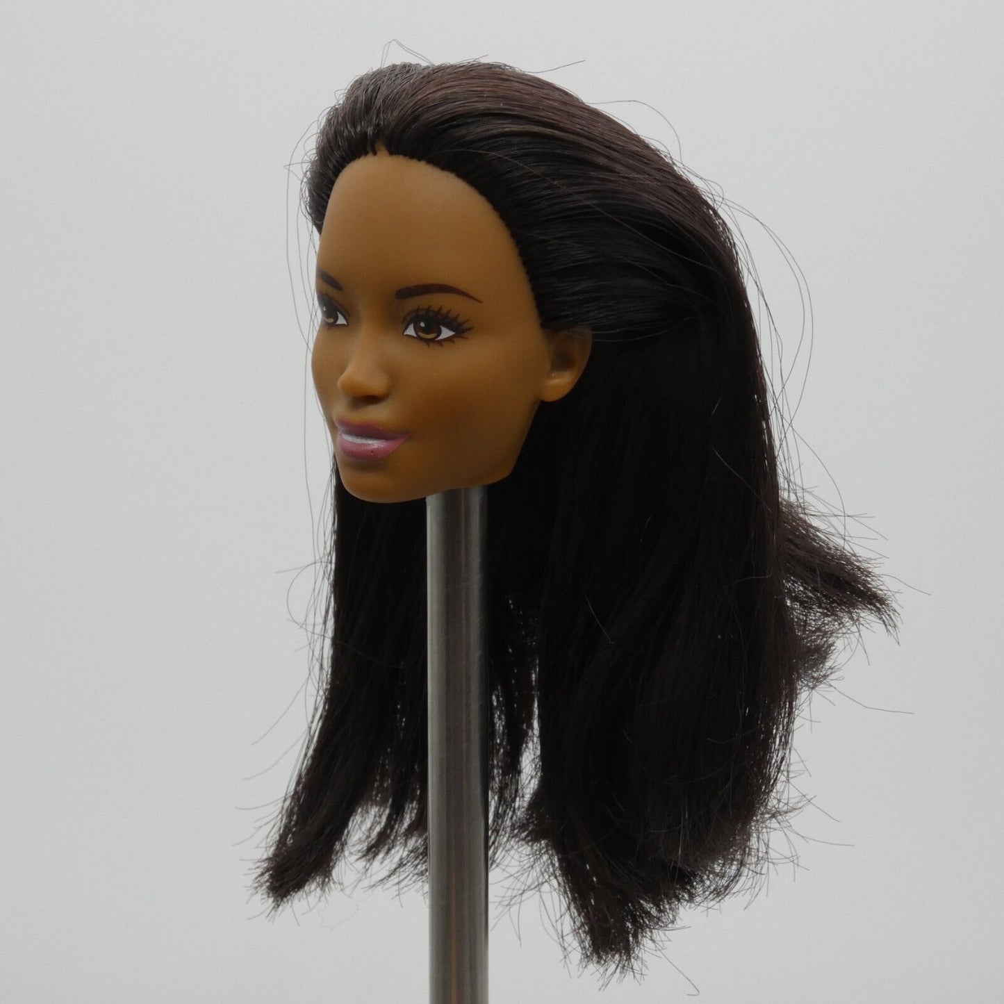 Barbie African American Kim Face Doll Head Medium Skin Grayola Color 2018 FPH91