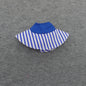 Barbie Doll Size Skirt Blue White Striped Blue Waistband Fits Superstar Body