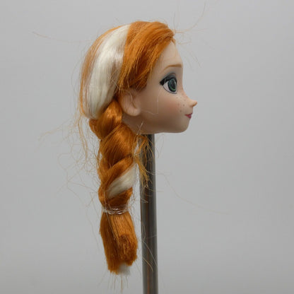 Disney Frozen Anna Doll Head Red White Hair Green Eyes Freckles Hasbro