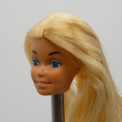 Barbie Malibu Doll Head Only SuperStar Tan Medium Light Skin Hong Kong A