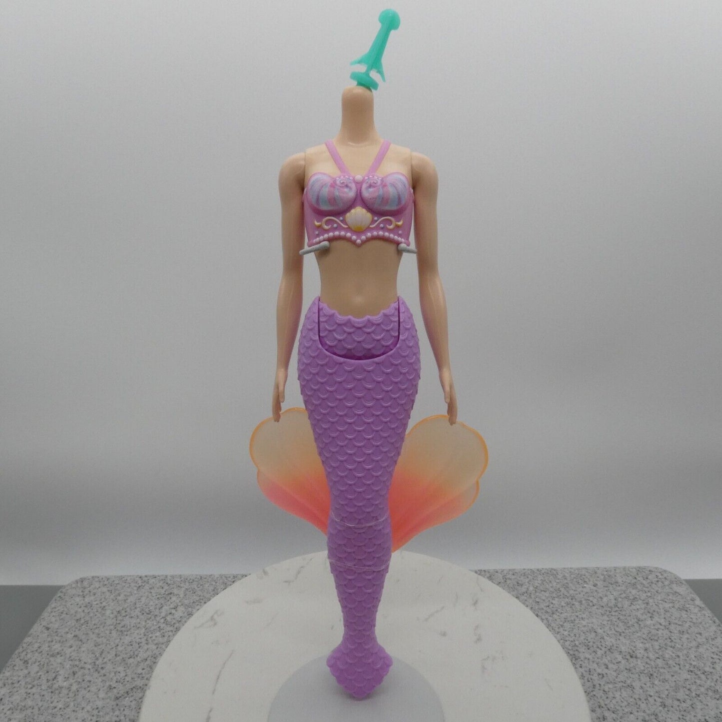 Barbie Dreamtopia Mermaid Doll Body Only Light Skin Purple Pink Tail 2023 HRR06