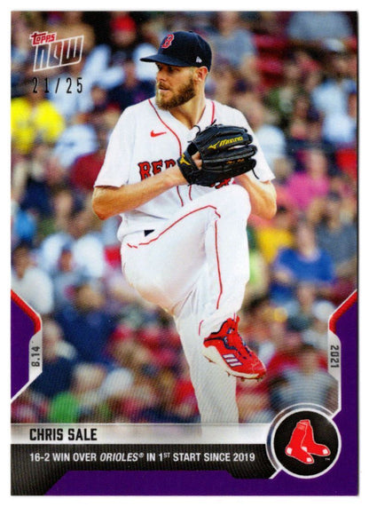 2021 Topps Now Purple Chris Sale 21/25 Boston Red Sox #660