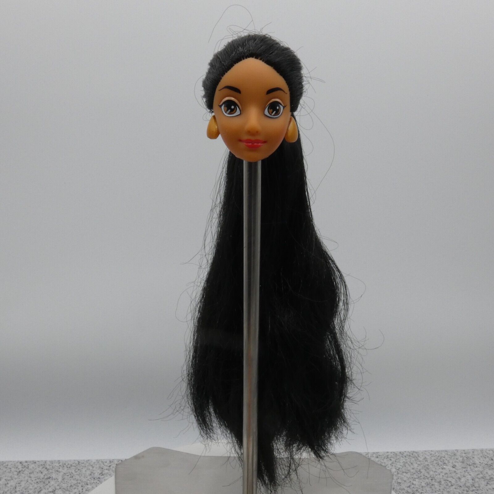 Disney Aladdin Jasmine Doll Head Only Mattel 1992 02557 Long Black Hair