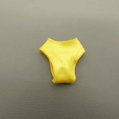 Barbie Doll Swimsuit Bathing Suit Bikini Bottom Only Yellow Satiny High Cut