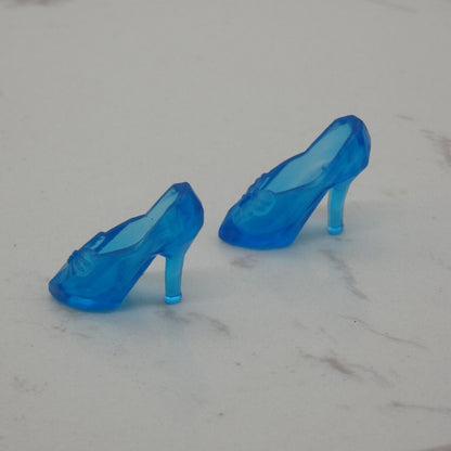 Barbie Doll Size Shoes High Heel Blue Crystal Closed Toe Pumps Princess Clone