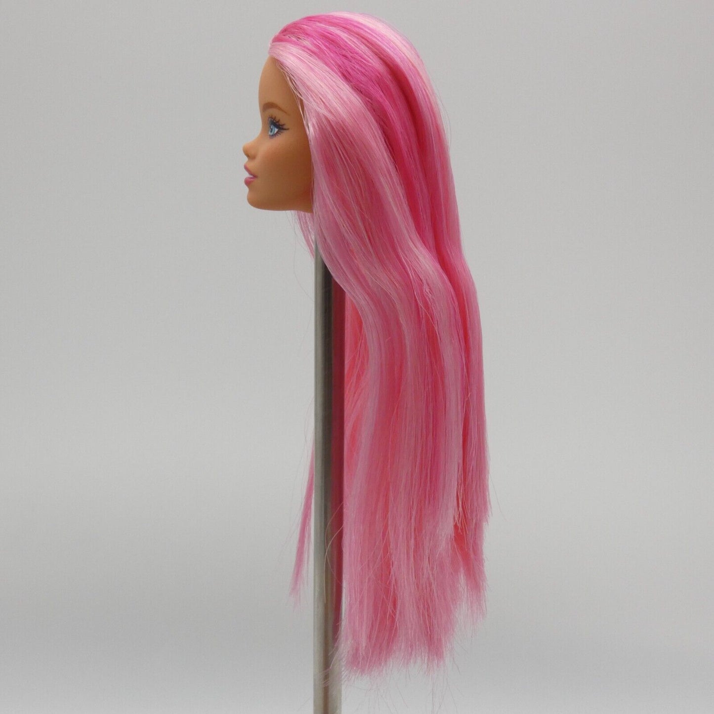 Barbie Dreamtopia Mermaid Doll Head Odile Face Pink Hair Open Mouth 2024 HRR05 A