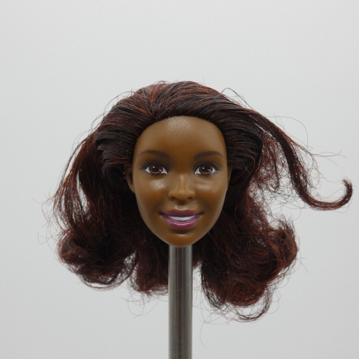 Barbie Fashionistas 45 Doll Head Desiree Nikki Face Brown Red Hair DTF08 2016