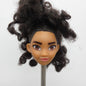 Disney Moana Doll Head Only Black Ponytail Curly Wavy Hair Pacific Islander