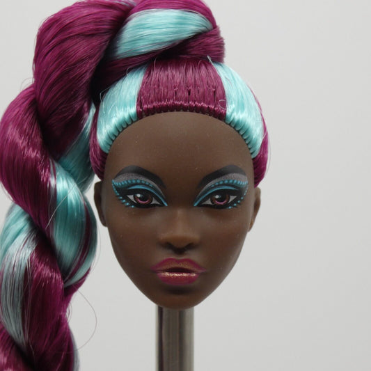 Barbie Gemstone Fantasy Turquoise Doll Head Simone Face Dark Skin 2023 HJX21 A