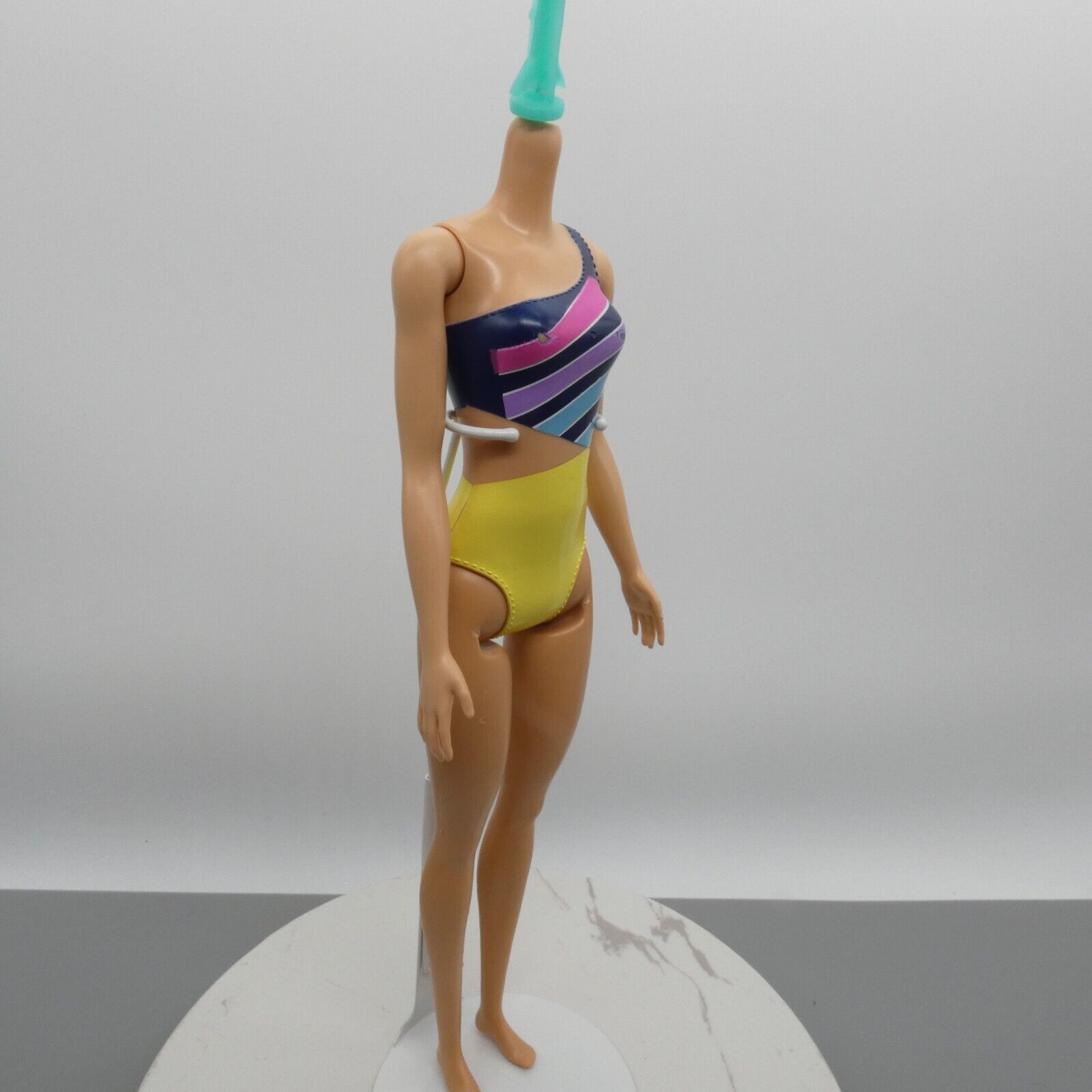 Barbie Beach Doll Body Only Multicolor Molded Bodysuit Flat Feet 2020 GHW41