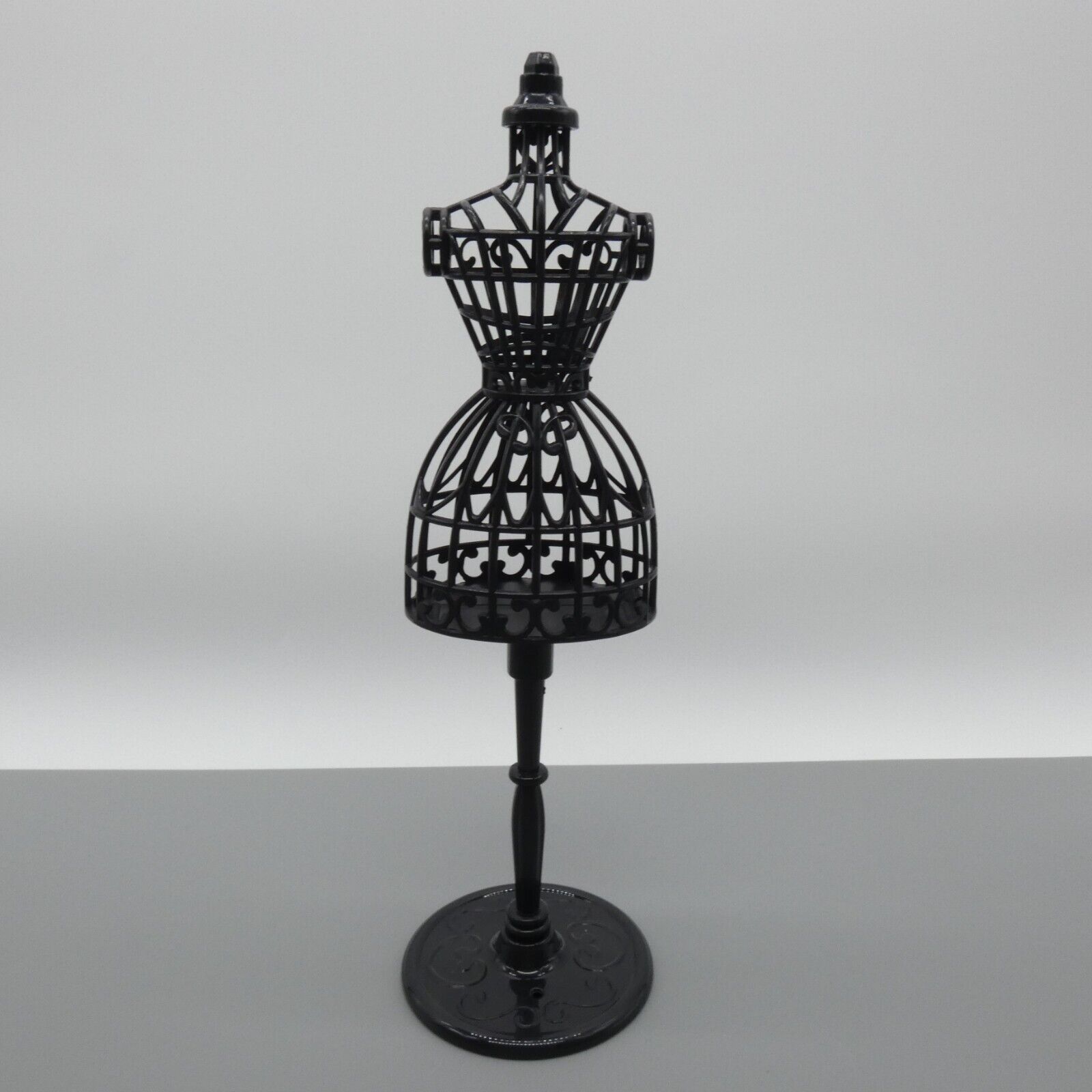 1/6 Scale Doll Dress Form Black Mannequin Barbie Size Diorama Display Bird Cage